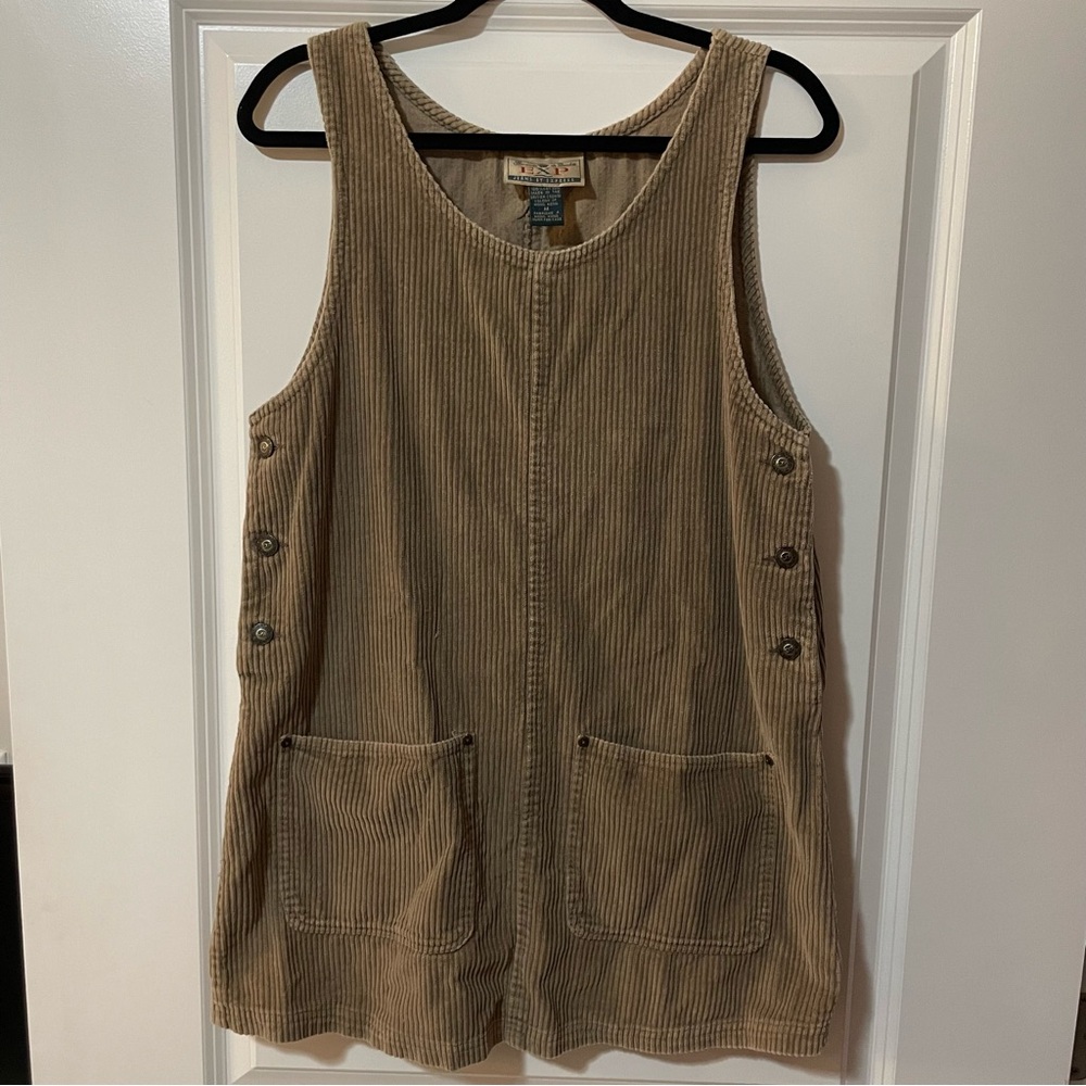 Vintage Express Tan Corduroy Mini Dress